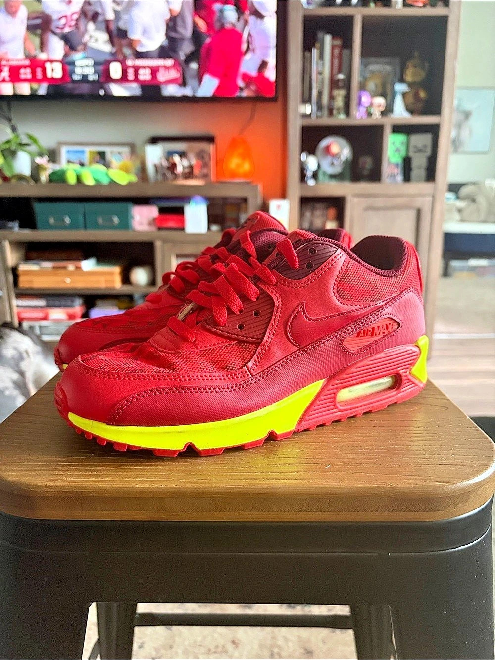 Nike Air Max 90 Red & Yellow US 6.5Y/8W Sneakers